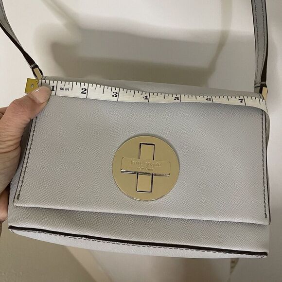 KATE SPADE new york light gray blue Crossbody leather purse - Picture 6 of 10